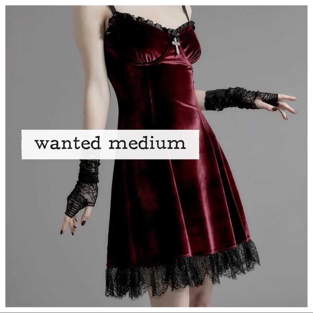 ISO - dolls kill / widow blind faith dress in wine M